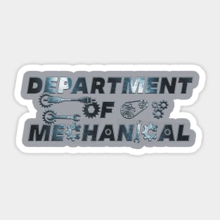 Department of Mechanical Sticker